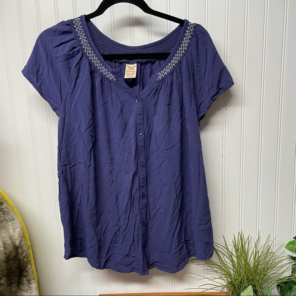Faded Glory BOHO Top Blouse XXL
